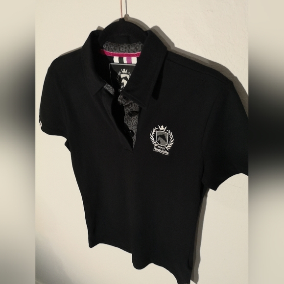 NWT Preppy & Chic Black Polo Tee - Picture 3 of 11